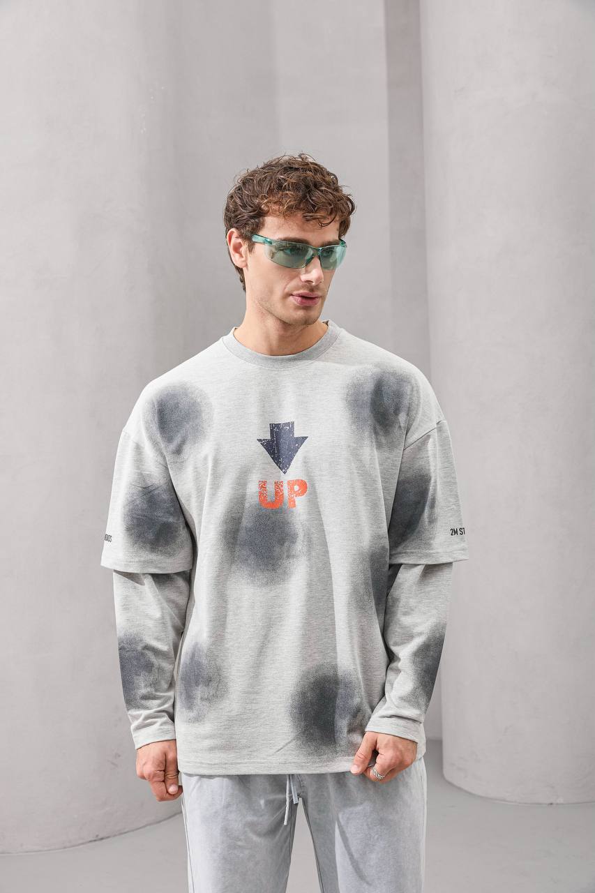 Outer Archive Spray-Effect Long Sleeve