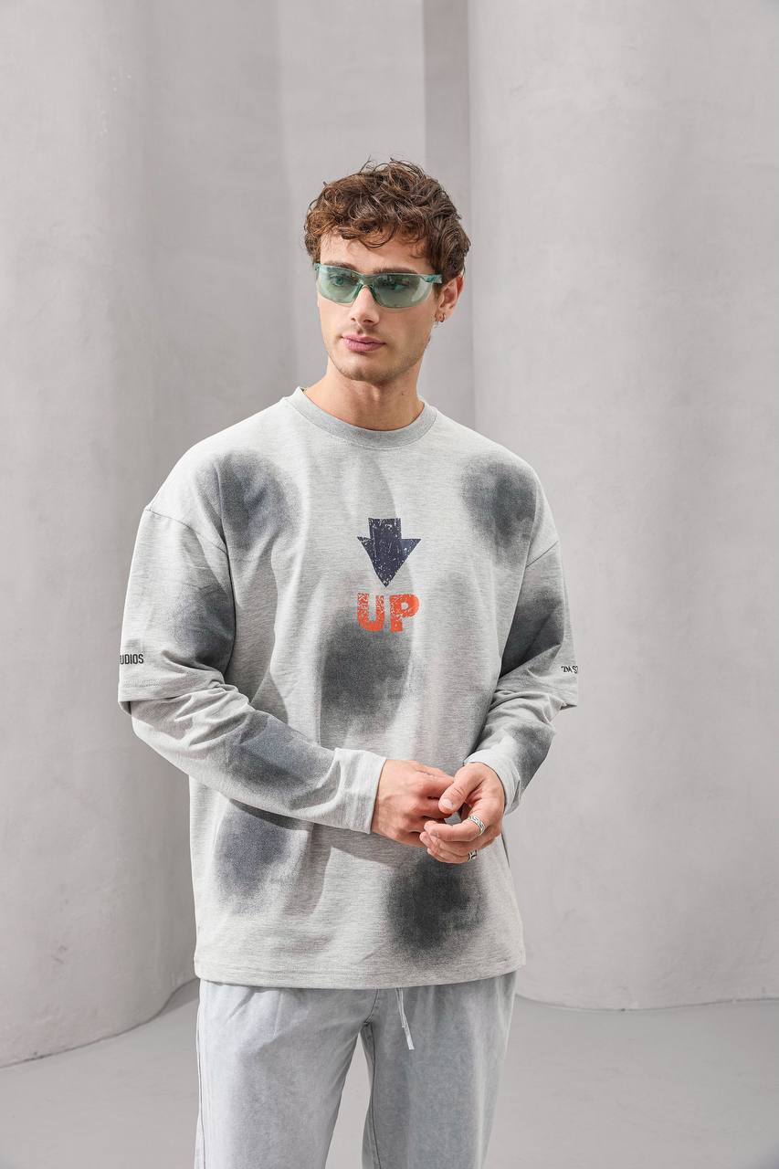 Outer Archive Spray-Effect Long Sleeve