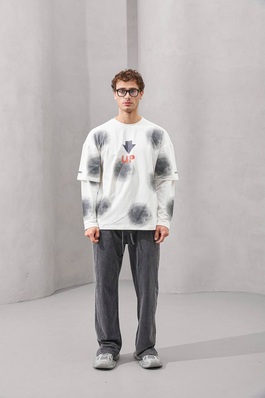 Outer Archive Spray-Effect Long Sleeve