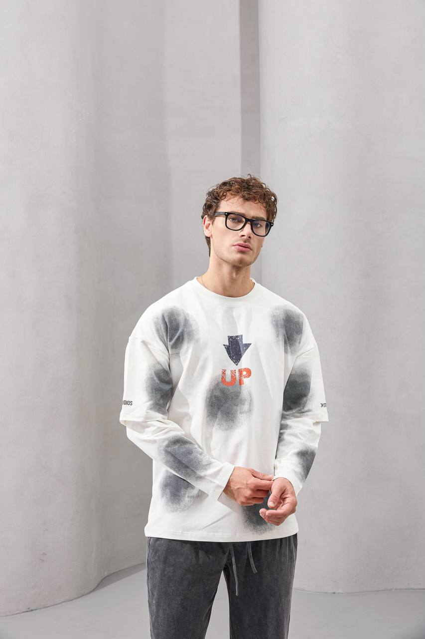 Outer Archive Spray-Effect Long Sleeve