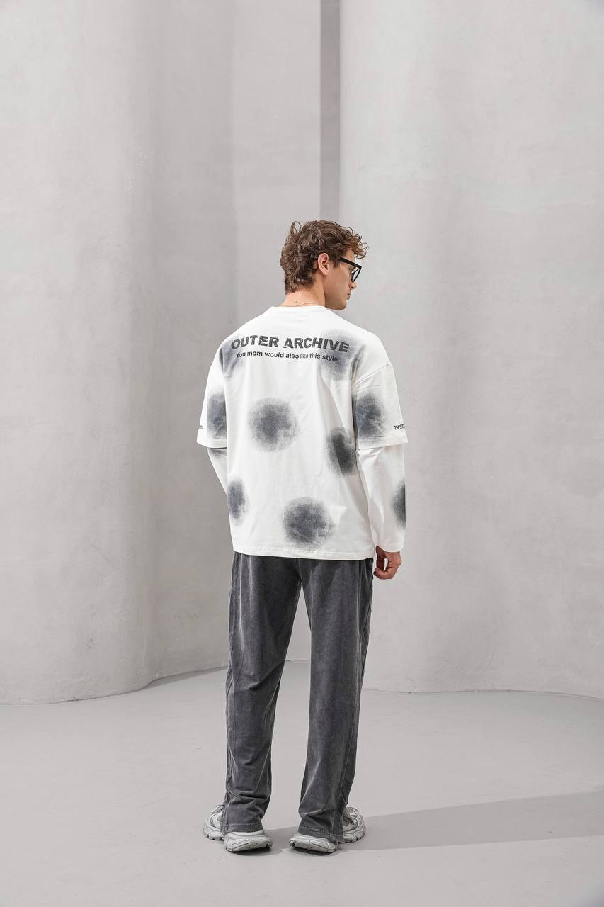 Outer Archive Spray-Effect Long Sleeve