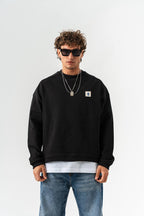 Artistic Patch Oversized Sweatshirt – Find Your Inner Center