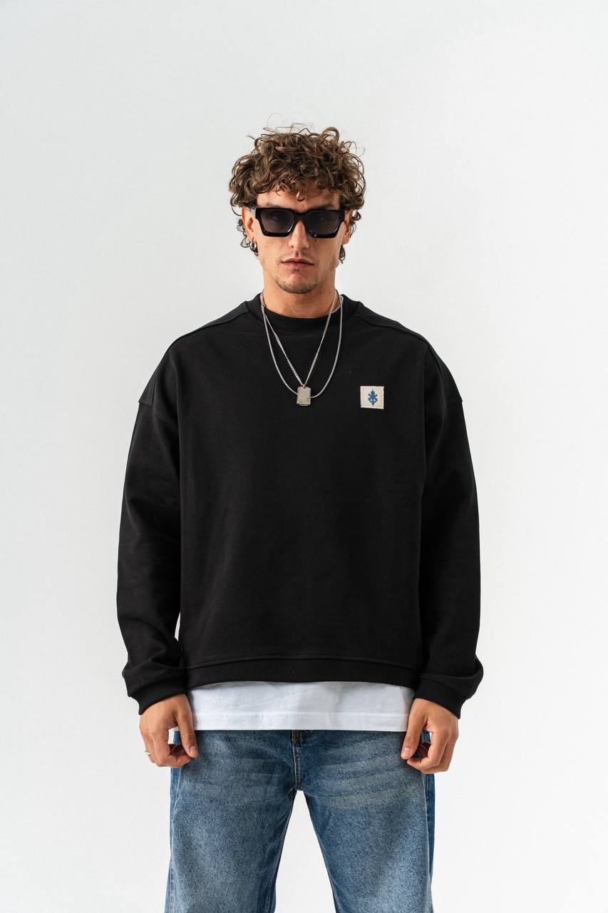 Artistic Patch Oversized Sweatshirt – Find Your Inner Center