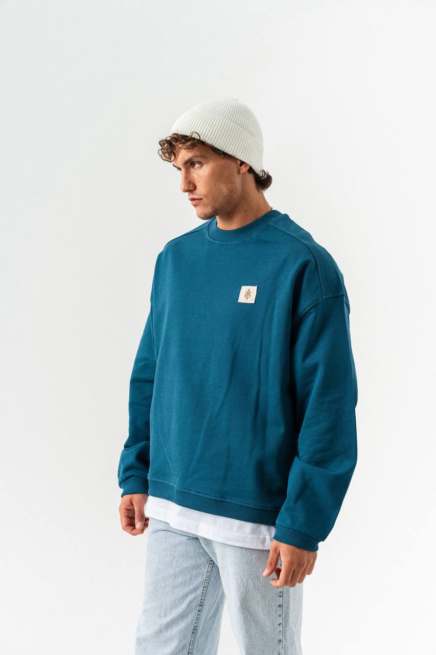 Artistic Patch Oversized Sweatshirt – Find Your Inner Center