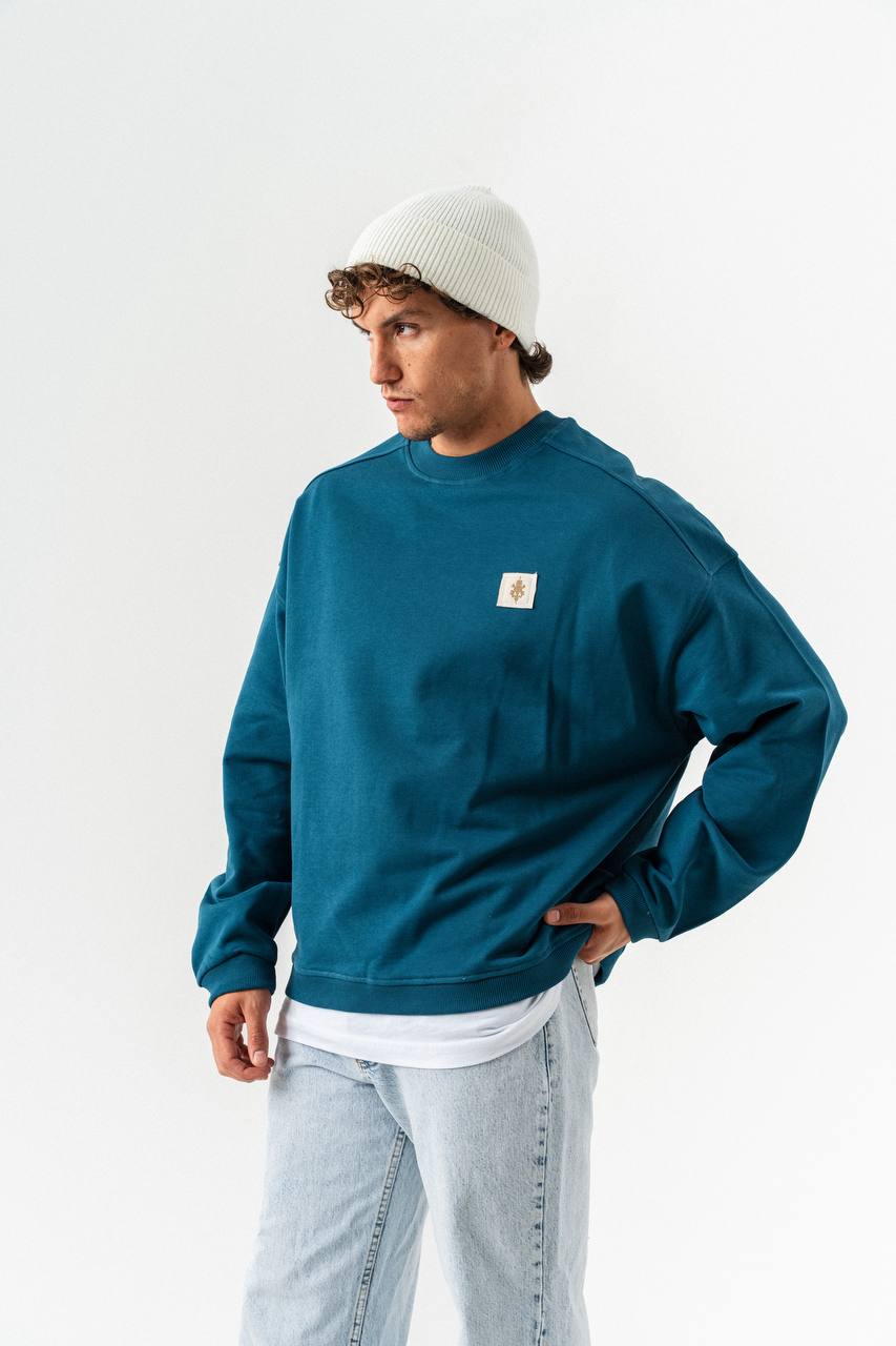 Artistic Patch Oversized Sweatshirt – Find Your Inner Center