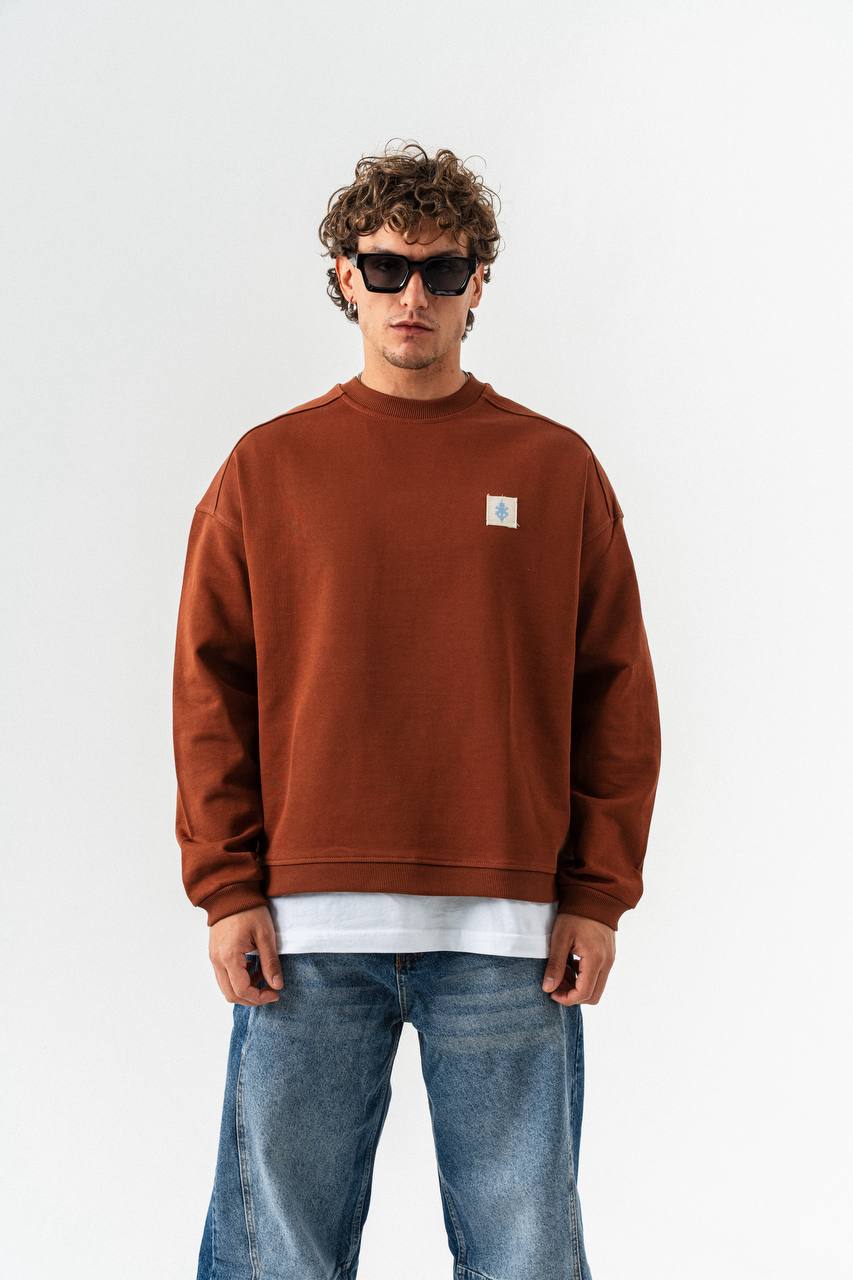 Artistic Patch Oversized Sweatshirt – Find Your Inner Center