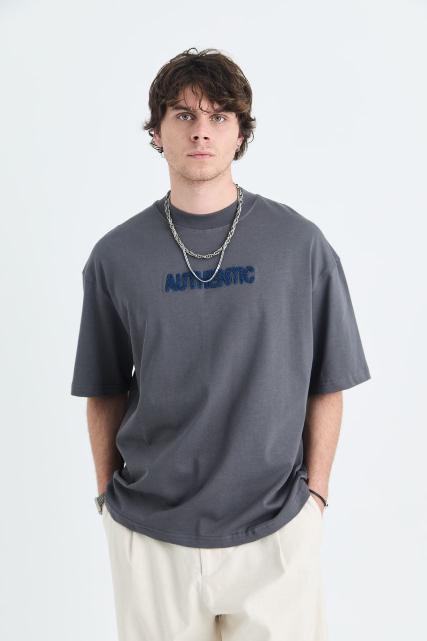AUTHENTIC Embroidery Oversize Cotton Tee