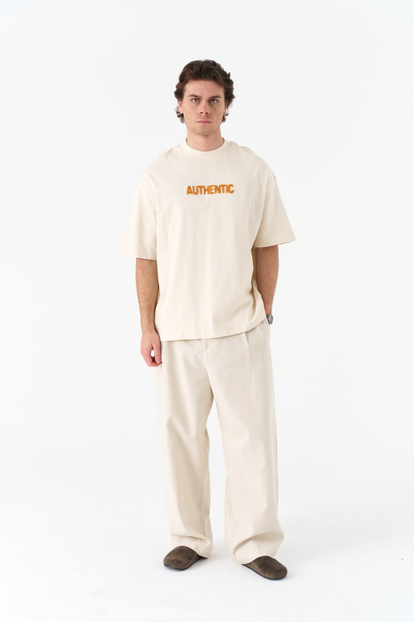 AUTHENTIC Embroidery Oversize Cotton Tee