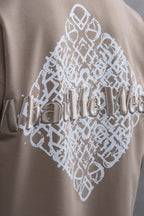 Oversize Cotton Tee - Abstract Diamond Graphic Print