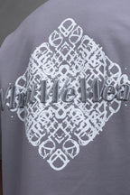 Oversize Cotton Tee - Abstract Diamond Graphic Print