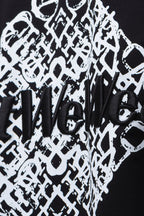 Oversize Cotton Tee - Abstract Diamond Graphic Print