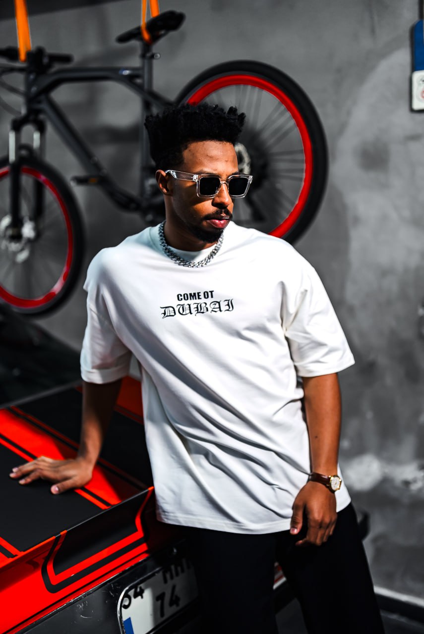 Oversize Cotton Tee – Come Ot Dubai Embroidered Shirt