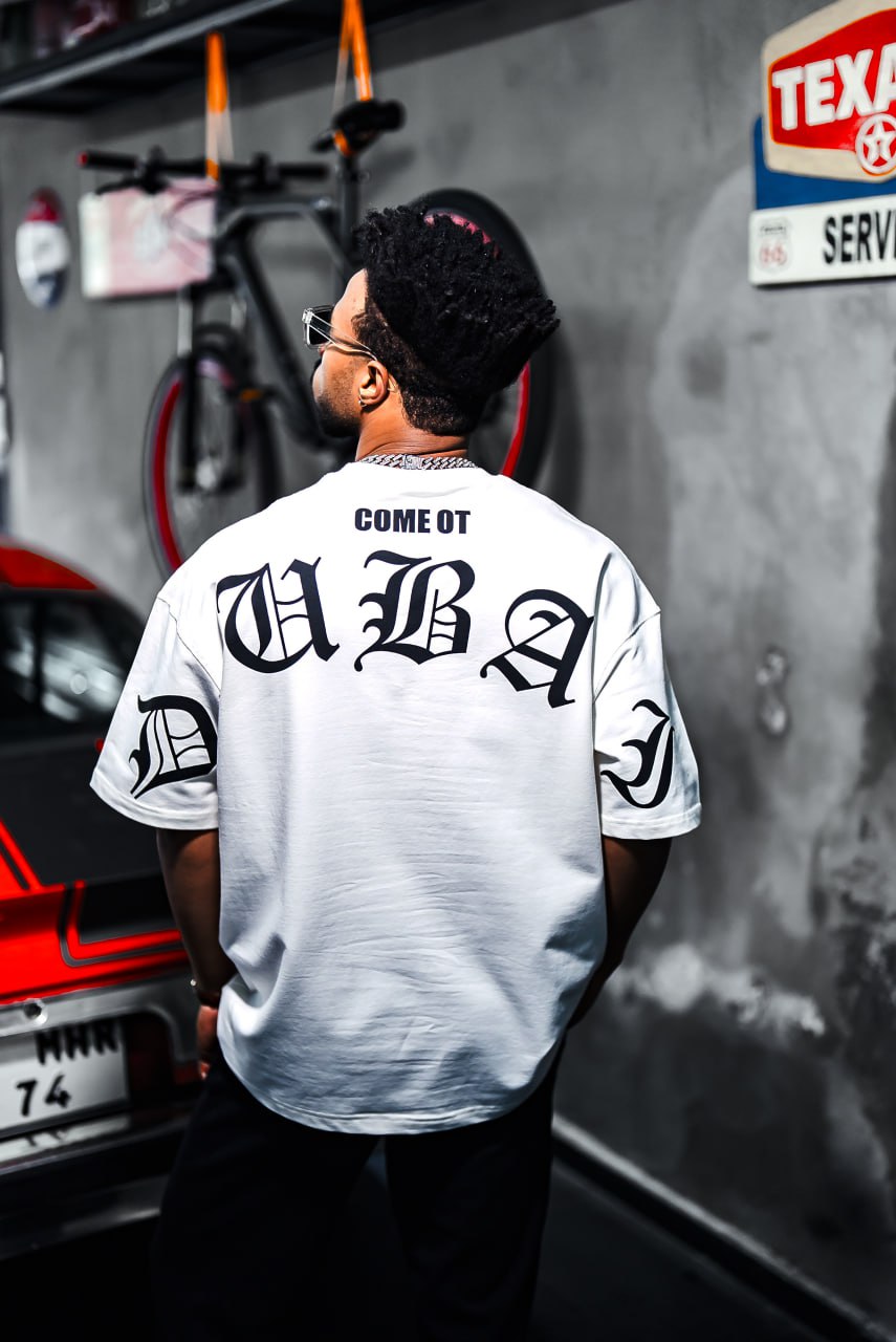 Oversize Cotton Tee – Come Ot Dubai Embroidered Shirt