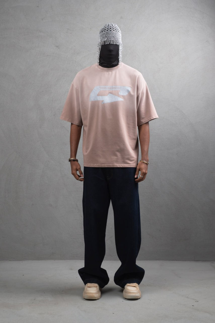 Oversize Cotton Tee – Creating New Roots Futuristic Print