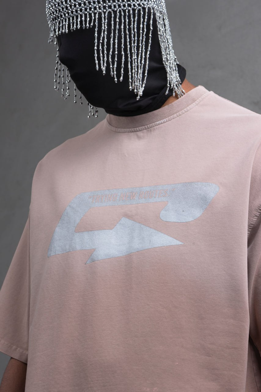 Oversize Cotton Tee – Creating New Roots Futuristic Print