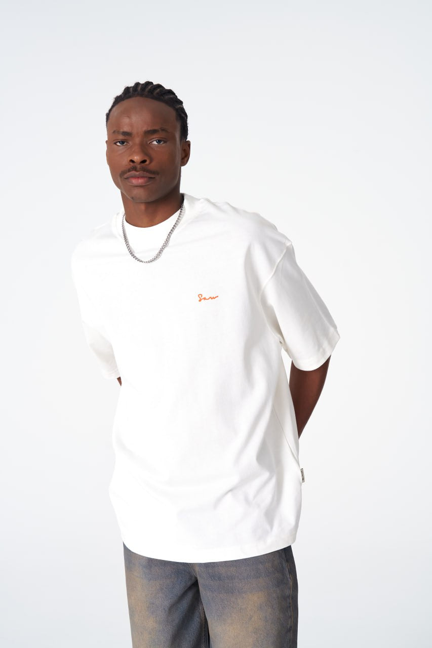 ERA Embroidered Oversize Washed Cotton Tee