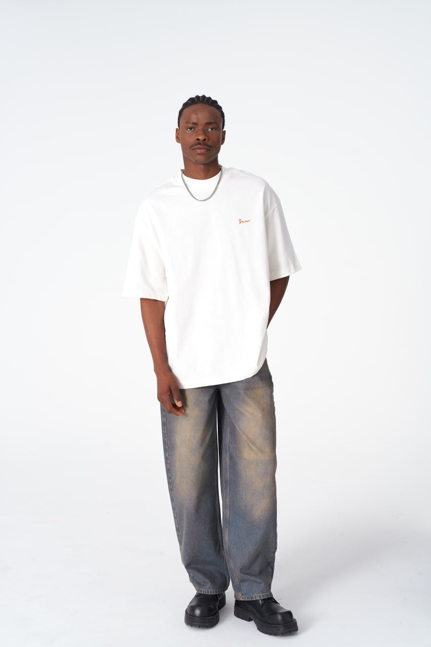 ERA Embroidered Oversize Washed Cotton Tee