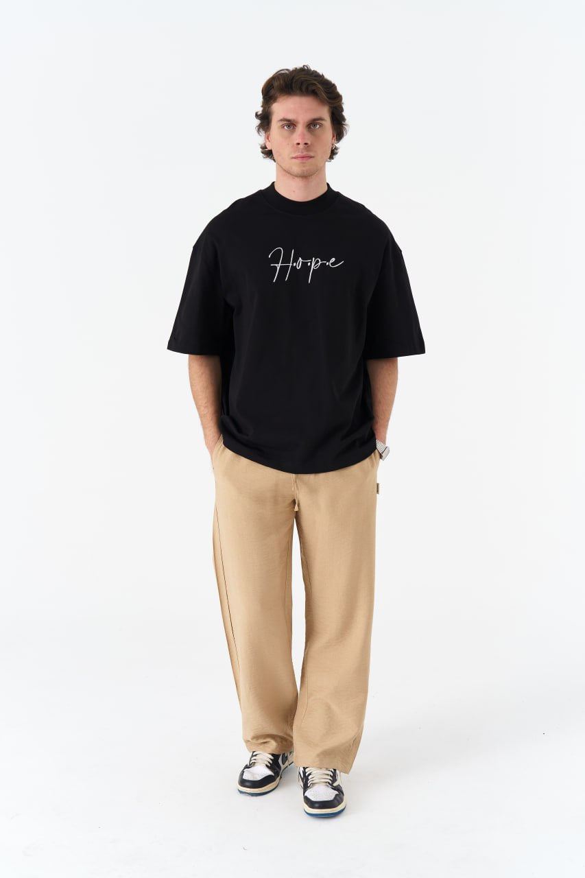 Hope Text & Rug Tapestry Graphic Oversize Tee