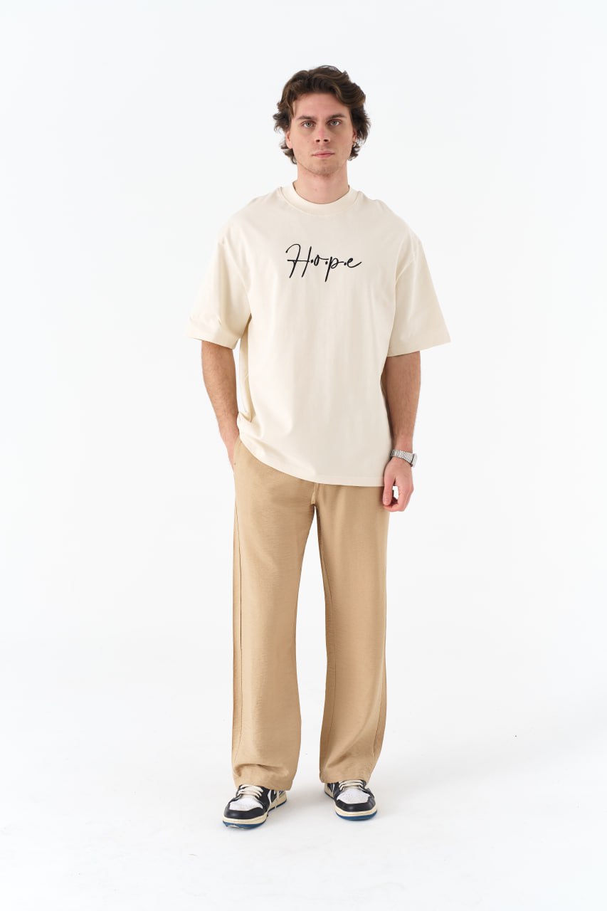 Hope Text & Rug Tapestry Graphic Oversize Tee
