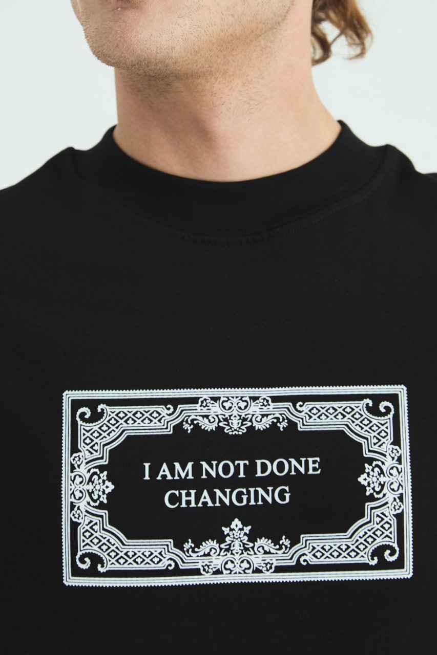 I Am Not Done Changing Panel Oversize Cotton Tee