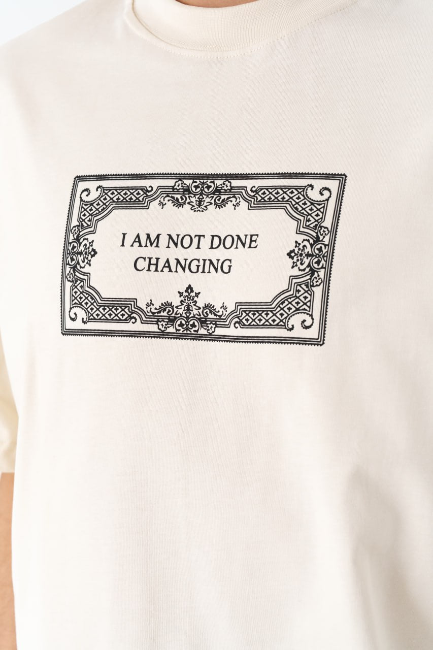 I Am Not Done Changing Panel Oversize Cotton Tee