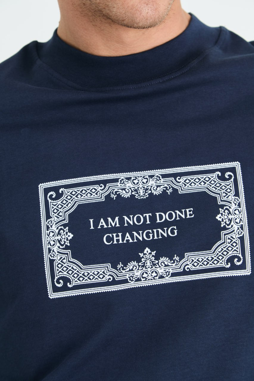 I Am Not Done Changing Panel Oversize Cotton Tee