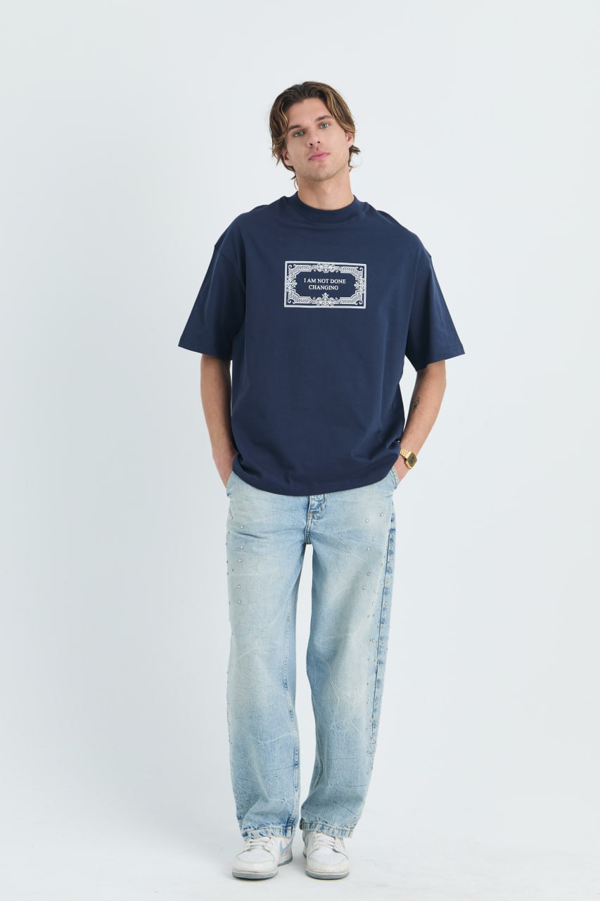 I Am Not Done Changing Panel Oversize Cotton Tee