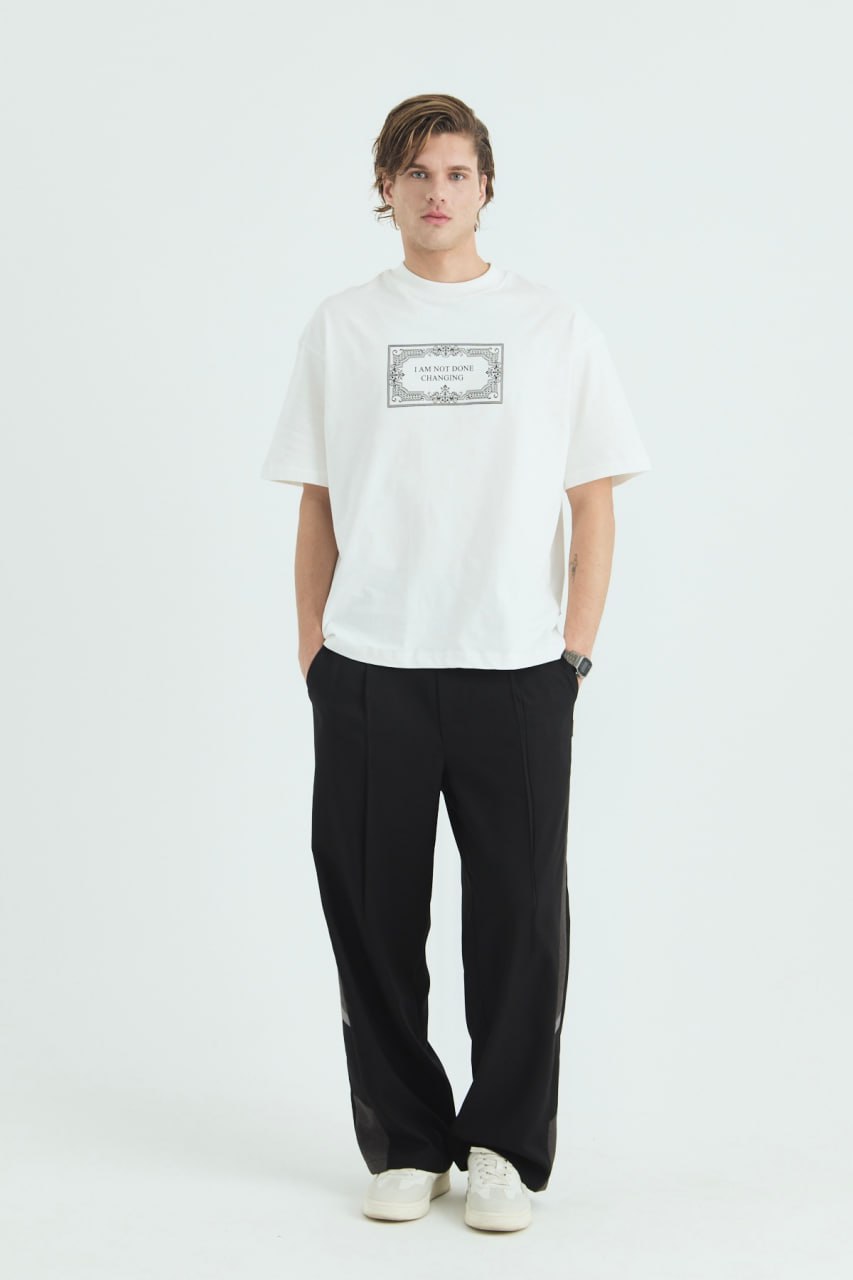 I Am Not Done Changing Panel Oversize Cotton Tee