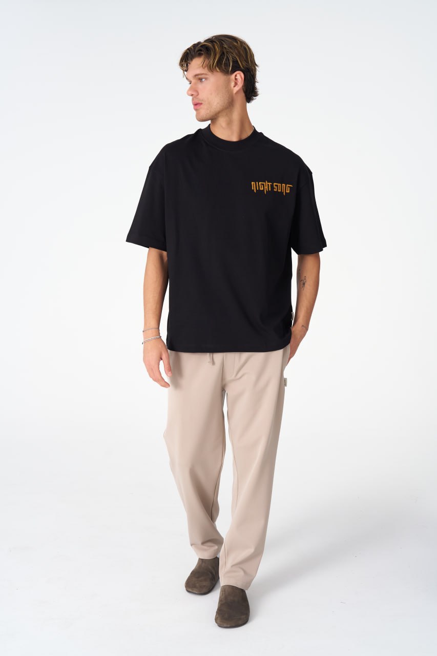 Night Song Jellyfish Graphic Oversize Cotton Tee