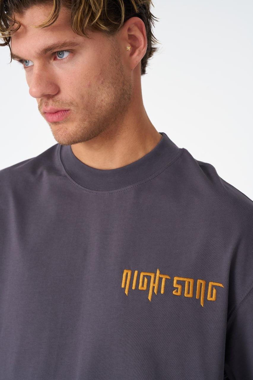 Night Song Jellyfish Graphic Oversize Cotton Tee