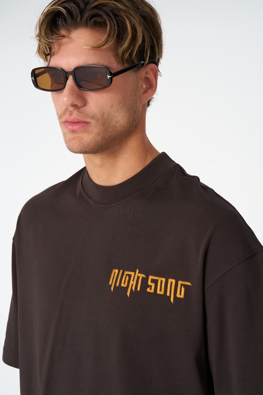 Night Song Jellyfish Graphic Oversize Cotton Tee