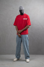 Oversize Cotton Tee - Layered Patch "What We Wear" Shirt
