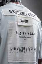 Oversize Cotton Tee - Layered Patch "What We Wear" Shirt