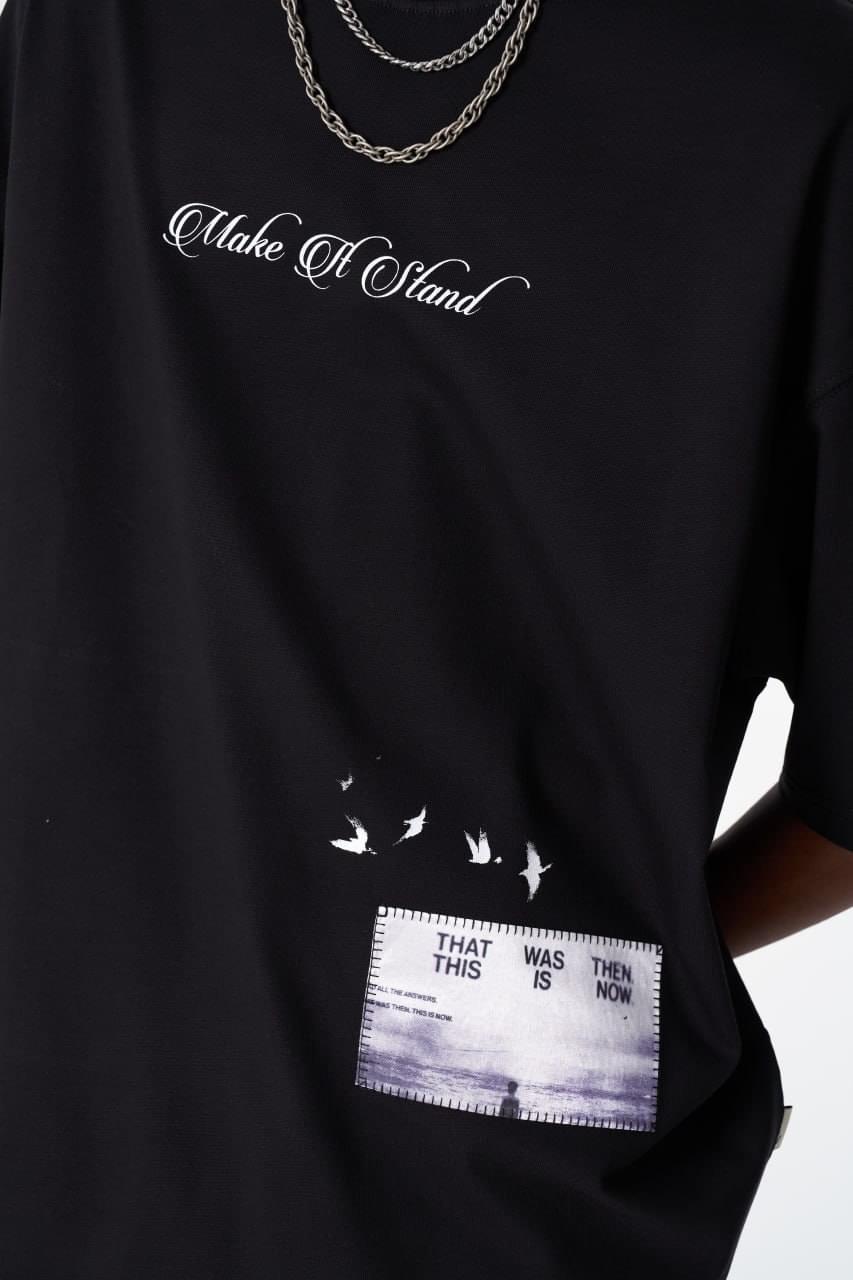 Oversize Cotton Tee / "Make A Stand" Photographic Graphic Print.
