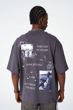 Oversize Cotton Tee / "Make A Stand" Photographic Graphic Print
