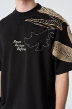 Reset Restart Refocus Organic Graphic Oversize Tee