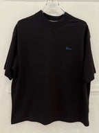 Oversize Cotton Tee / Oriental Rug Tapestry Graphic Print & Embroidery