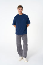 Oversize Cotton Tee / Oriental Rug Tapestry Graphic Print & Embroidery