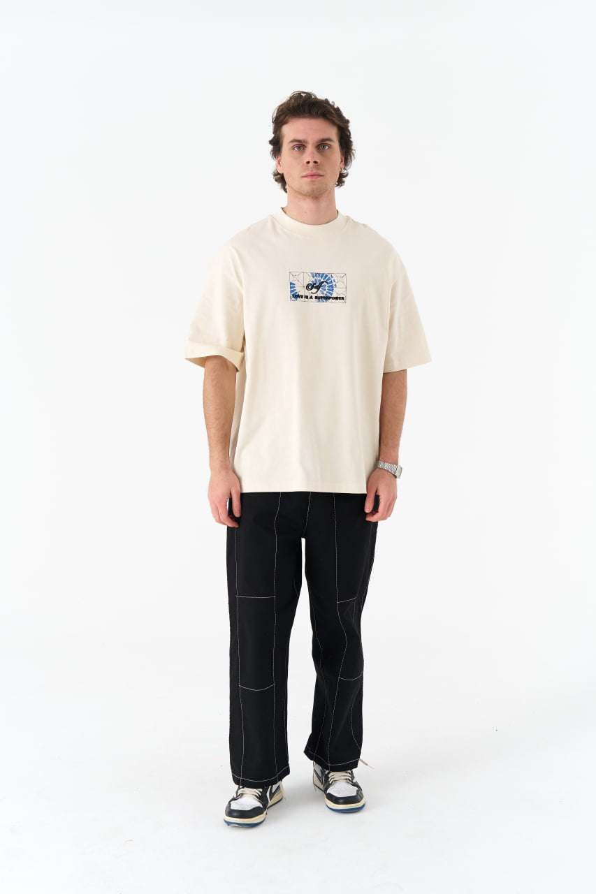 Self Love Is A Superpower Stained Glass Print Oversize Tee