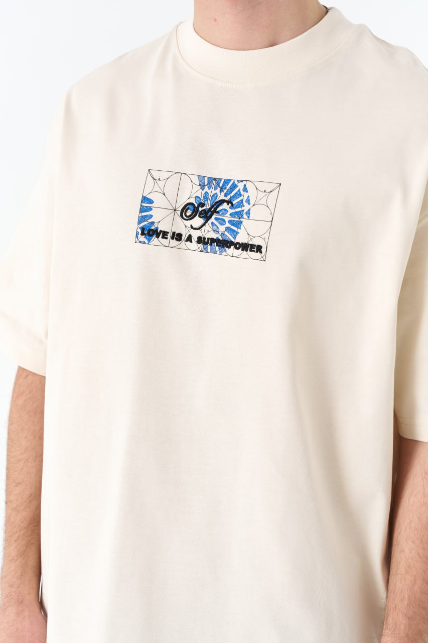 Self Love Is A Superpower Stained Glass Print Oversize Tee