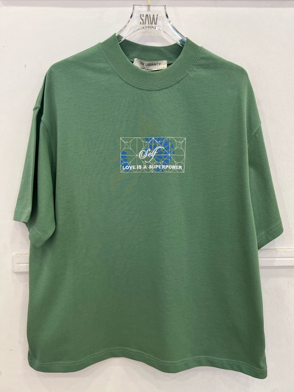 Self Love Is A Superpower Stained Glass Print Oversize Tee