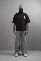 Oversize Cotton Tee – Starry Night  Graphic Print