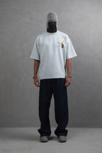 Oversize Cotton Tee – Starry Night  Graphic Print