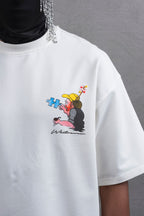 Oversize Cotton Tee – Starry Night  Graphic Print