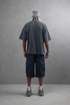 Oversize Cotton Tee - "Strong Brave Couture" Graphic Print