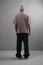 Oversize Cotton Tee - "Strong Brave Couture" Graphic Print