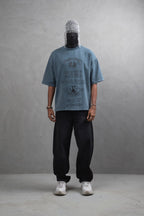 Oversize Cotton Tee - "Strong Brave Couture" Graphic Print