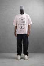Oversize Cotton Tee - "Strong Brave Couture" Graphic Print