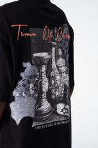 Time Of Chaos Vase Graphic Oversize Cotton Tee