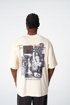 Time Of Chaos Vase Graphic Oversize Cotton Tee